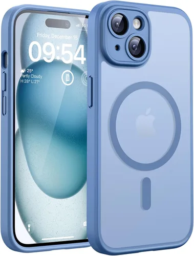 Vista 25 de TOCOL Funda para iPhone 11, compatible con Magsafe, protección completa de cámara, imanes integrados, protección contra caídas, funda translúcida