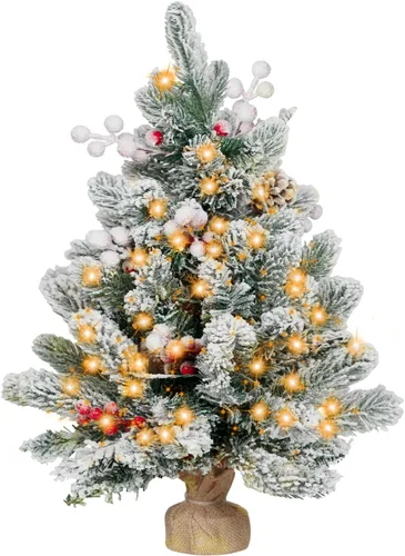 Vista 11 de Árbol de Navidad de 4 pies con luz, árbol de Navidad artificial