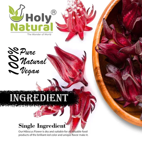 Vista 5 de Flor de hibisco en polvo Sabdariffa - Grado comestible 100 g (3.52 oz)