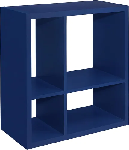 Vista 8 de Kings Brand Furniture - Katelyn - Estantería abierta de 4 cubos, organizador de almacenamiento de juguetes para niños (azul)