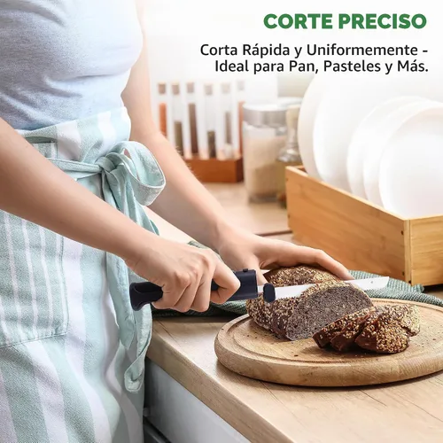 Vista 5 de NutriChef Cuchillo Eléctrico Inalámbrico Fácil de Usar Función de Seguridad Constante ENCENDIDO/APAGADO Cuchillo de Cocina Liviano Para Carvar