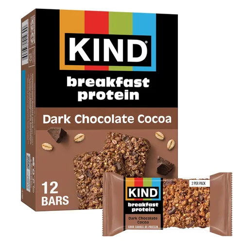 Vista 6 de KIND - Barras de proteína para el desayuno, mantequilla de almendras, snacks saludables, libres de gluten, con 8g de proteína, 6