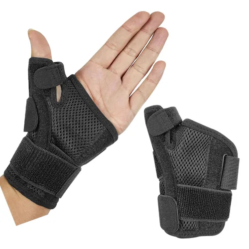 Vista 12 de Férula para el pulgar con muñequera, soporte para el pulgar para estabilizador de muñeca, mano, pulgar, se adapta tanto a la mano derecha izquierda