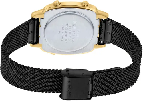 Vista 4 de Casio LA670WEMB-1DF Reloj digital de cuarzo negro de acero inoxidable para mujer