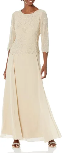 Vista 12 de J Kara Vestido con cuentas florales 3/4 para mujer Negro (black/Gun)