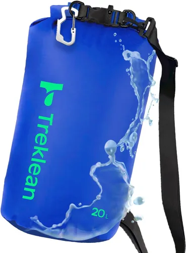 Vista 8 de Bolsas secas ligeras impermeables para kayak, 5L/10L/20L/35L, saco seco impermeable para viajes, barco, campamento, playa (azul, 10 L)