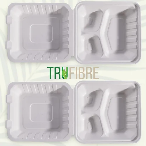 Vista 6 de Recipientes desechables blancos con tapas, cajas para llevar concha, pasteles bento, postres, sándwiches, recuerdos de fiesta, eventos, 6 x 6