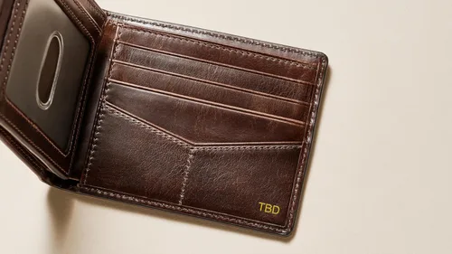 Vista 5 de Fossil Derrick - Cartera plegable de piel con bloqueo RFID y ventana de identificación abatible para hombre
