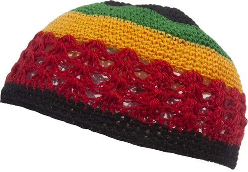Vista 2 de Gorro de punto con cabeza tejida a mano Negro