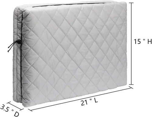 Vista 2 de Cubierta de aire acondicionado interior de 21 x 15 x 3.5 pulgadas 2-Gris