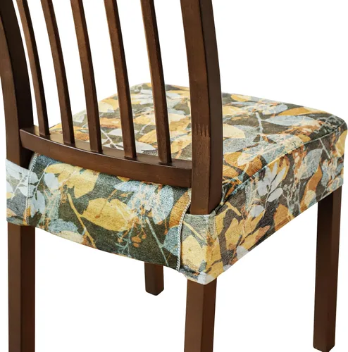 Vista 9 de FORCHEER Juego de 4 fundas de asiento para sillas de comedor, de terciopelo camello, fundas de asiento elásticas de solo 18 pulgadas, lavables