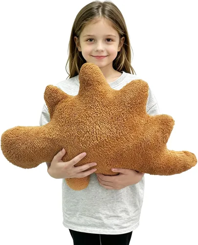 Vista 12 de Isaacalyx Almohada de pepita de dinosaurio, almohada suave de 16 pulgadas para regalos de cumpleaños, decoraciones de fiesta temática de dinosaurios