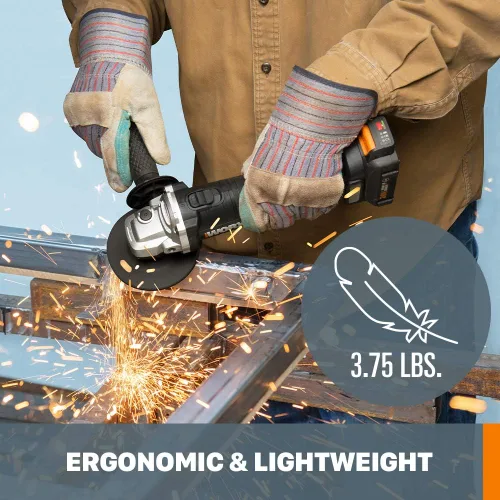 Vista 5 de Worx WX812L.9 20V Power Share Amoladora angular inalámbrica de 4.5 pulgadas con motor sin escobillas (solo herramienta)