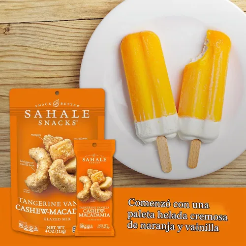 Vista 3 de Sahale Snacks - Mezcla glaseada de nueces de macadamia, anacardos, vainilla y mandarina, 4 onzas (paquete de 6)
