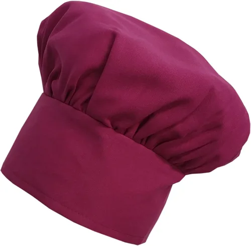 Vista 4 de Hot Pink - Juego de delantal y sombrero de chef de tela ultraligera, ajustable y suave