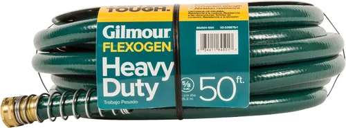 Vista 4 de Gilmour Flexogen Manguera de agua flexible de 5/8 pulgadas x 50 pies, manguera de jardín flexible para huertos, macizos de flores y aspersores