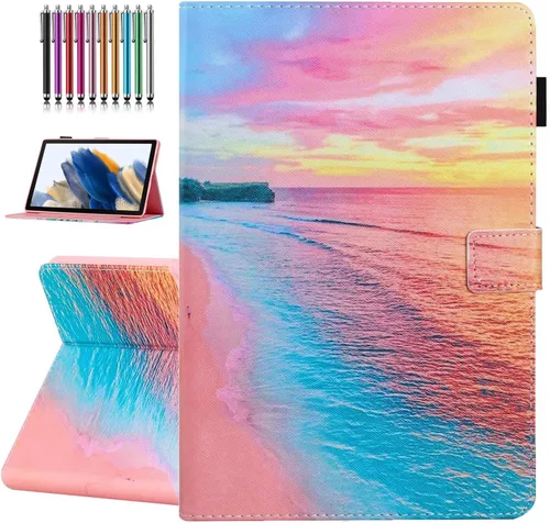 Vista 9 de Funda para Samsung Galaxy Tab A8 de 10.5 pulgadas modelo 2022 (SM-X200/X205/X207), función de encendido y apagado automático, cubierta plegable