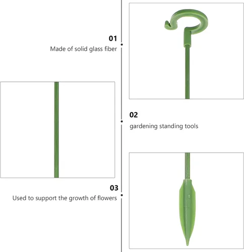Vista 6 de Yardwe 20pcs Jardín Varillas Palos Mariposas Amaryllis Tomates Orquídea Anti-Alojamiento Alto Para/Soporte Flores Anti- Alojamiento Soporte Estacas
