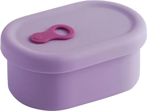 Vista 28 de Recipiente de comida de silicona coreana con ventilación de vapor, manzana verde 4pc