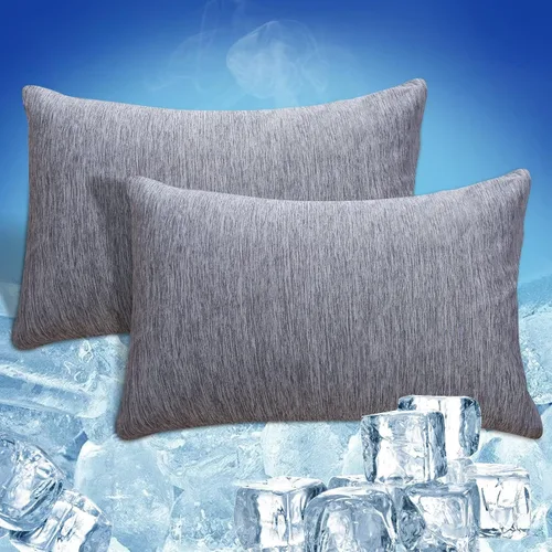 Vista 15 de CHOSHOME Fundas de almohada refrescantes con cremallera Fundas de almohada Q-Max > 0.45 con cremallera para personas que duermen con calor, suaves