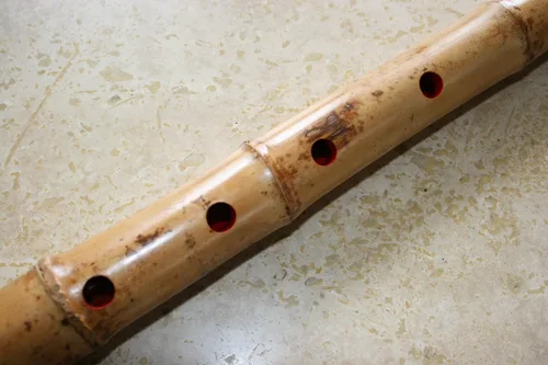 Vista 2 de 1.6 Shakuhachi Pentatonic con extremo de raíz y KINKO MP- Instrumento Zen (Notas: E/G/A/B/D)