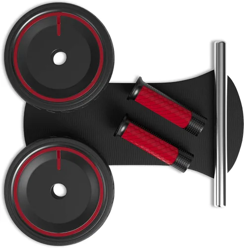 Vista 7 de READAEER Rueda de rodillo abdominal, equipo de entrenamiento resistente para gimnasio en casa, mango de metal profesional con superficie de goma