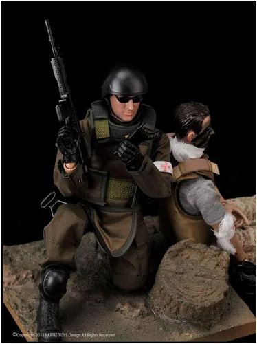 Vista 2 de Compra 7 figuras de acción de 12 pulgadas, modelo de soldado flexible de 1:6, juguete de médico de pie