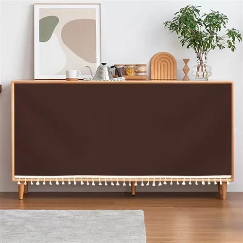 Vista 10 de SK Studio Cortinas cortas para cocina, cortina de privacidad para armario, a prueba de polvo, cortinas para debajo del fregadero, para cocina, Beige