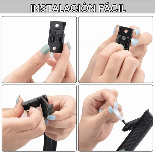 Vista 4 de Jetec Riel de cortina flexible para techo, riel flexible flexible para colgar en la pared, para sala de estar, dormitorio, barra divisora RV