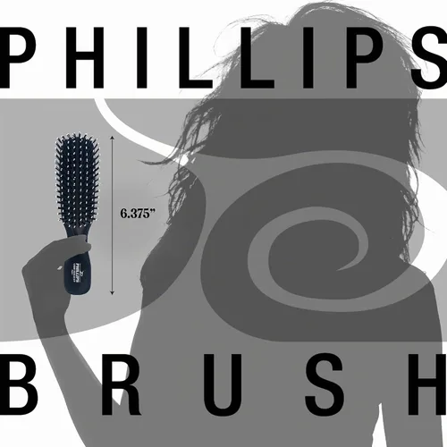 Vista 5 de Phillips Brush Light Touch 8-P Cepillo de pelo de viaje pequeño, 6.5