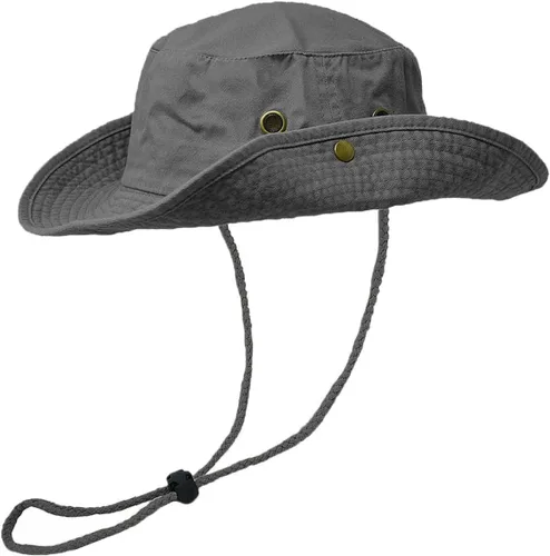 Vista 2 de Glory Max Sombrero de pescador de algodón lavado con correa de barbilla gorra de pesca Sun Safari Boonie Oliva