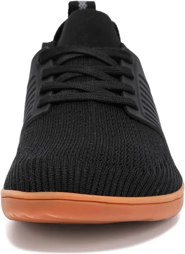 Vista 4 de Aicuih Zapatos de punta ancha para hombre Zapatillas descalzas y minimalistas Suela cero caída
