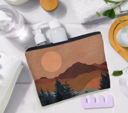 Vista 2 de IWXYI Bolsa de maquillaje boho YL, Boho Mountain, Bohemio