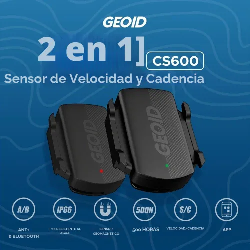 Vista 2 de GEOID Sensor de cadencia/velocidad CS600 para ciclismo, ANT+/Bluetooth Sensor inalámbrico de RPM de bicicleta compatible con computadoras