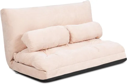Vista 7 de Giantex Sofá de suelo ajustable con 2 almohadas, sofá cama plegable multifuncional de 6 posiciones, asiento de piso de gamuza multifuncional