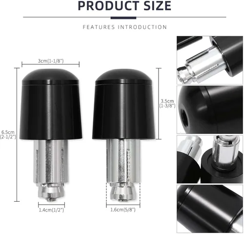 Vista 2 de JMTBNO Manijas universales de motocicleta de 7/8 pulgadas, 0.866 in, agarres de goma CNC compatibles con Honda Yamaha, Suzuki, Kawasaki, Dirt Bike