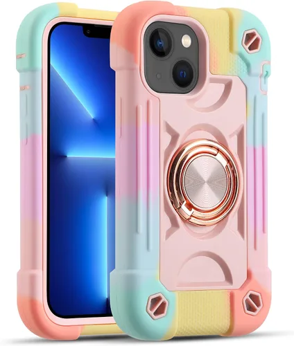 Vista 72 de MARKILL Funda compatible con iPhone Air de 6.5 pulgadas 2025 con soporte de anillo giratorio de 360 grados, protección contra caídas de grado