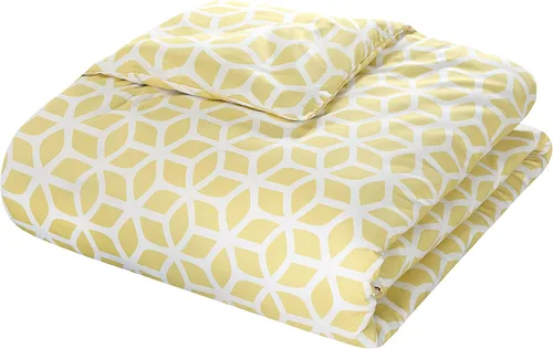 Vista 4 de Set de funda de edredón Chic Home Elizabeth de 3 piezas, reversible, con estampado geométrico de diamantes impreso, con cierre, incluye fundas