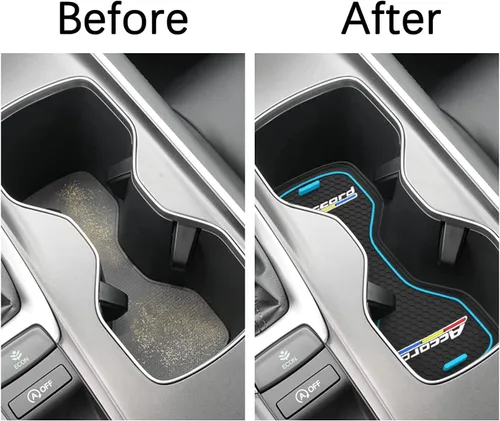 Vista 2 de Portavasos para automóvil compatible con accesorios Accord, posavasos impermeables, tapete antideslizante para portavasos de automóvil para Accord