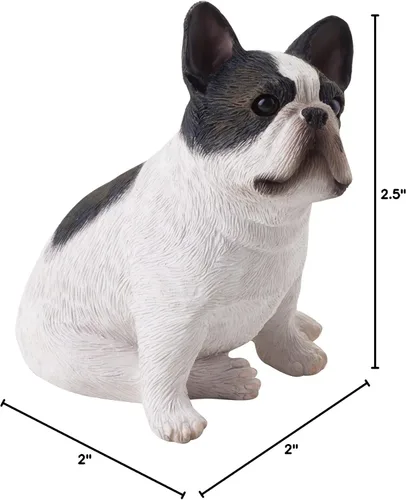 Vista 2 de Sandicast Escultura de bulldog francés de tamaño pequeño, sentado