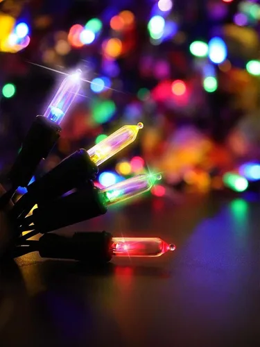 Vista 2 de Twinkle Star Luces de Navidad para Exteriores a Batería 50 LED Mini Cadena de Luces con 8 Modos, 16 pies Luces de Hadas Impermeables para Jardín