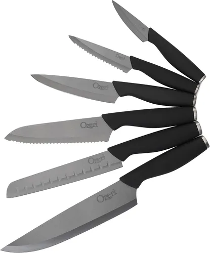 Vista 5 de Ozeri Elite Chef II - Juego de cuchillos de cerámica, 12 piezas, color negro
