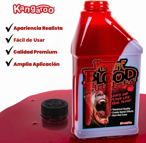 Vista 3 de Pinta de sangre para Halloween, sangre de vampiro; 16 onzas