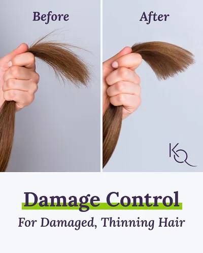 Vista 2 de Keranique Acondicionador de control de daños - Tratamiento hidratante con queratina para cabello seco dañado