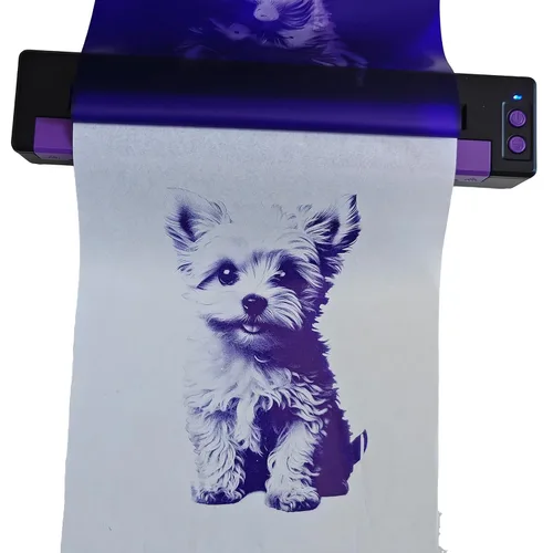 Vista 6 de IOOIOO Impresora de plantillas de tatuaje de gama alta con papel de transferencia adicional