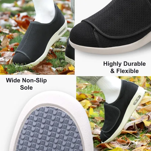 Vista 7 de youyun Zapatos ortopédicos para mujer, zapatos deportivos de ajuste ancho para diabéticos, fascitis plantar y pies hinchados, ligeros, cómodos