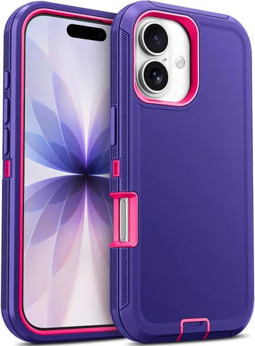 Vista 29 de Jelanry - Funda para iPhone 15 5G, protección resistente, resistente, color negro Dropproof & Dual-Layer Protective Back Cover with Port Anti
