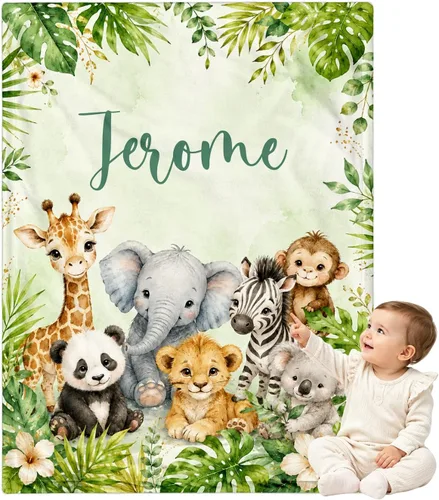 Vista 30 de Manta de bebé personalizada para niñas y niños, manta de bebé personalizada con nombre, mantas personalizadas con nombre para niños, manta de Linda