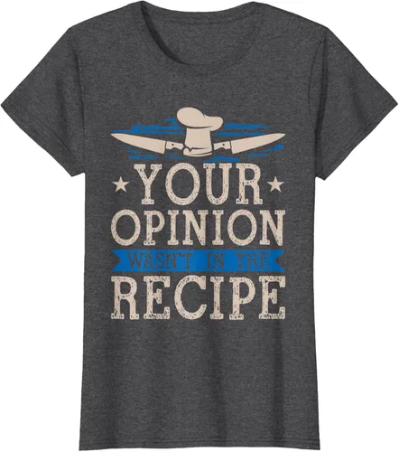 Vista 5 de Cooking Your Opinion Wasnot In The Recipe Chef Cook Baker - Camiseta, Negro, S