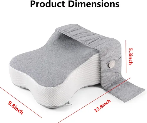 Vista 8 de Almohada ergonómica de espuma viscoelástica para adultos con correa ajustable, cojín grande para aliviar el dolor de ciática, soporte de cadera